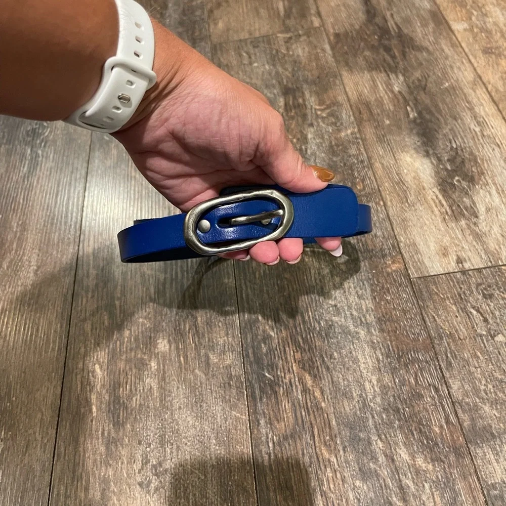🌺Gottex Blue Belt with Silver Buckle